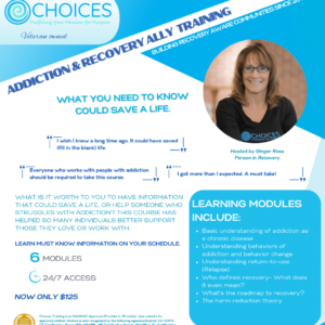 Addiction & Recovery training for friends, family members and allies